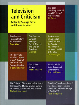 cover image of Television and Criticism